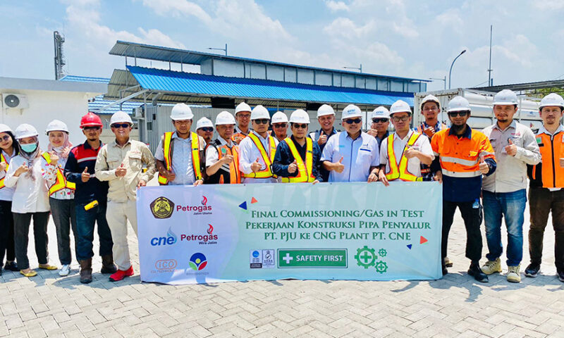 PT PJU Lakukan Percobaan Pengaliran Gas ke Industri